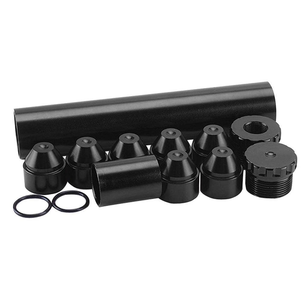 6x6in Aluminum Automotive Fuel Filter Car Oil Fuel Filter 1/2''-28 Black