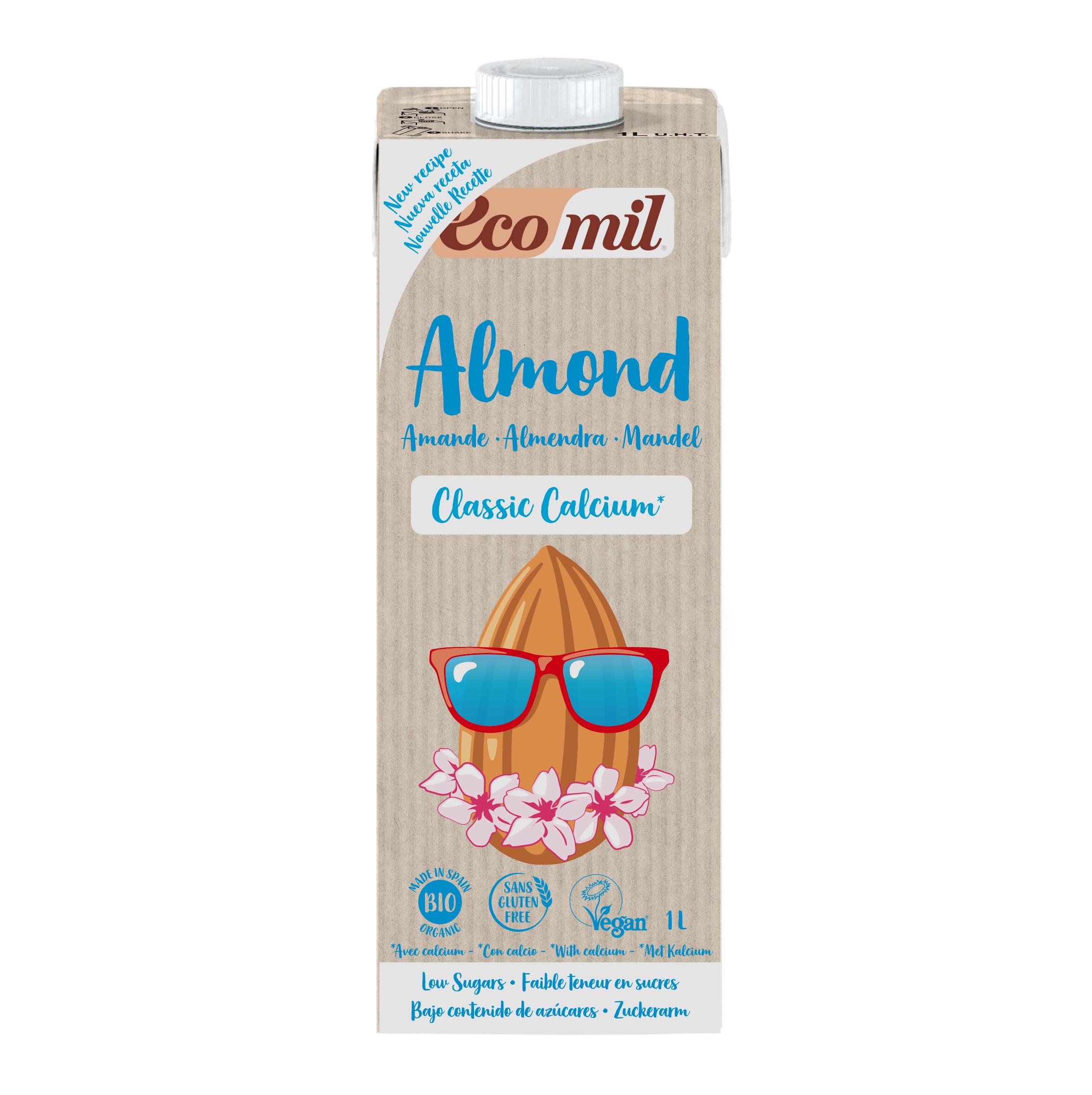 Sữa Hạt Hạnh Nhân Nguyên Chất Calcium Hữu Cơ Ecomil (1L)