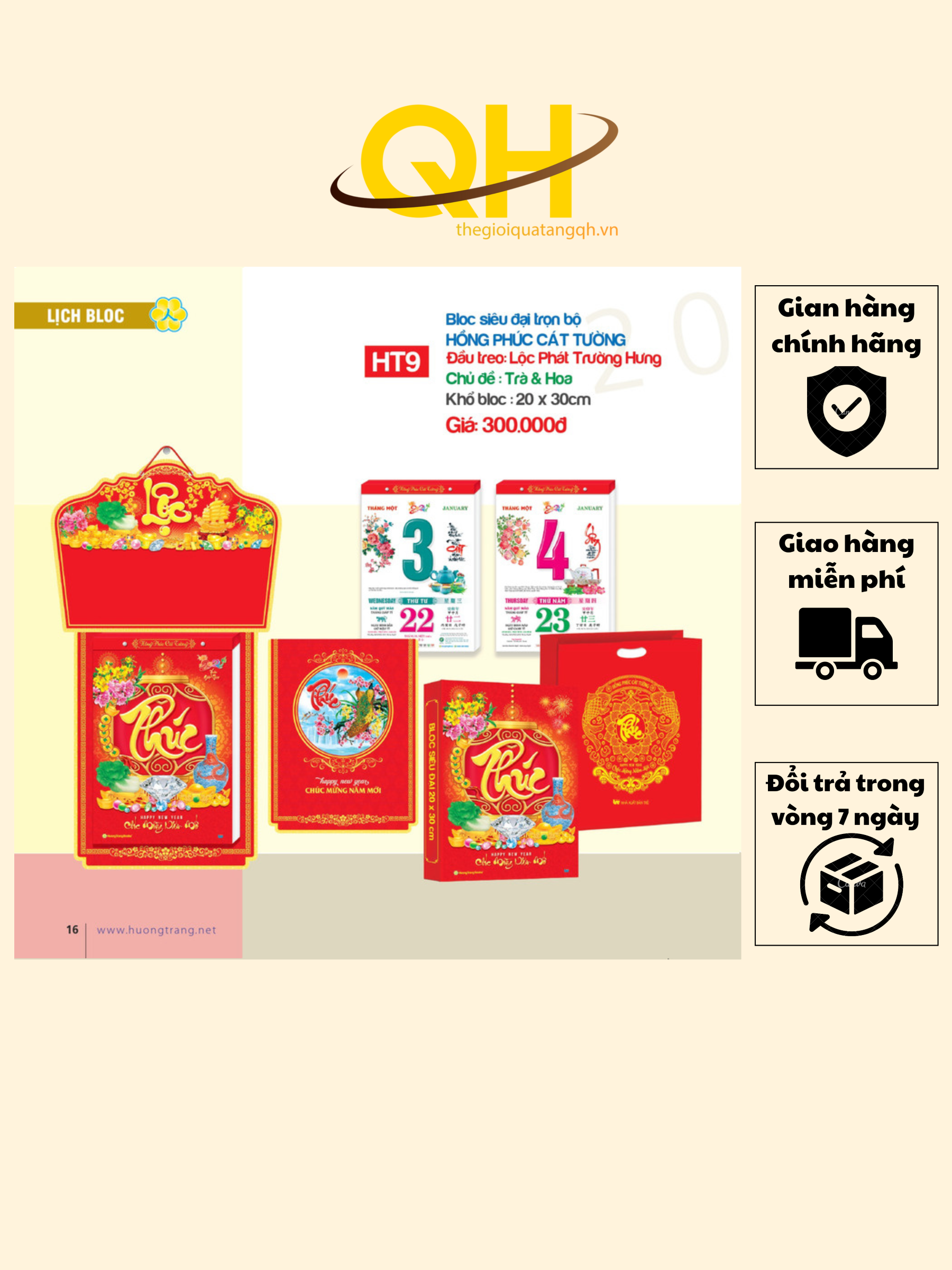 Lịch Bloc Siêu Cực Đại Đặc Biệt Cao Cấp 2023 - Lịch Tết 2023 - Lịch Treo Tường - Phong Thủy Và Bon Sai