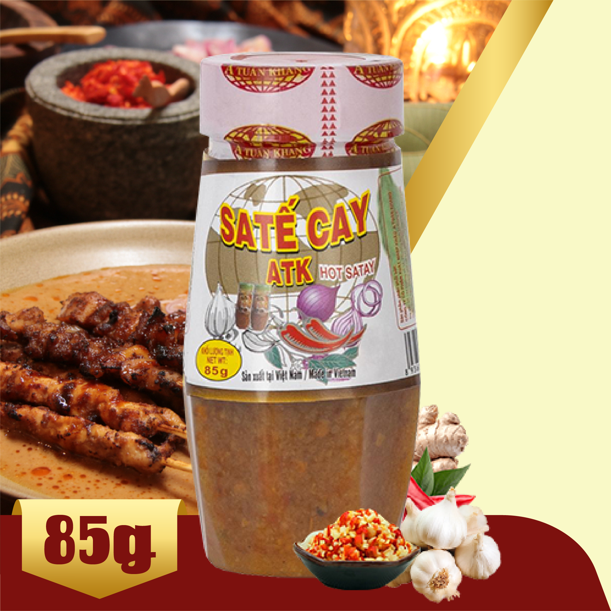 Đặc Sản Bến Tre - Sa Tế Cay A Tuấn Khang (85G) - Ocop 3 Sao