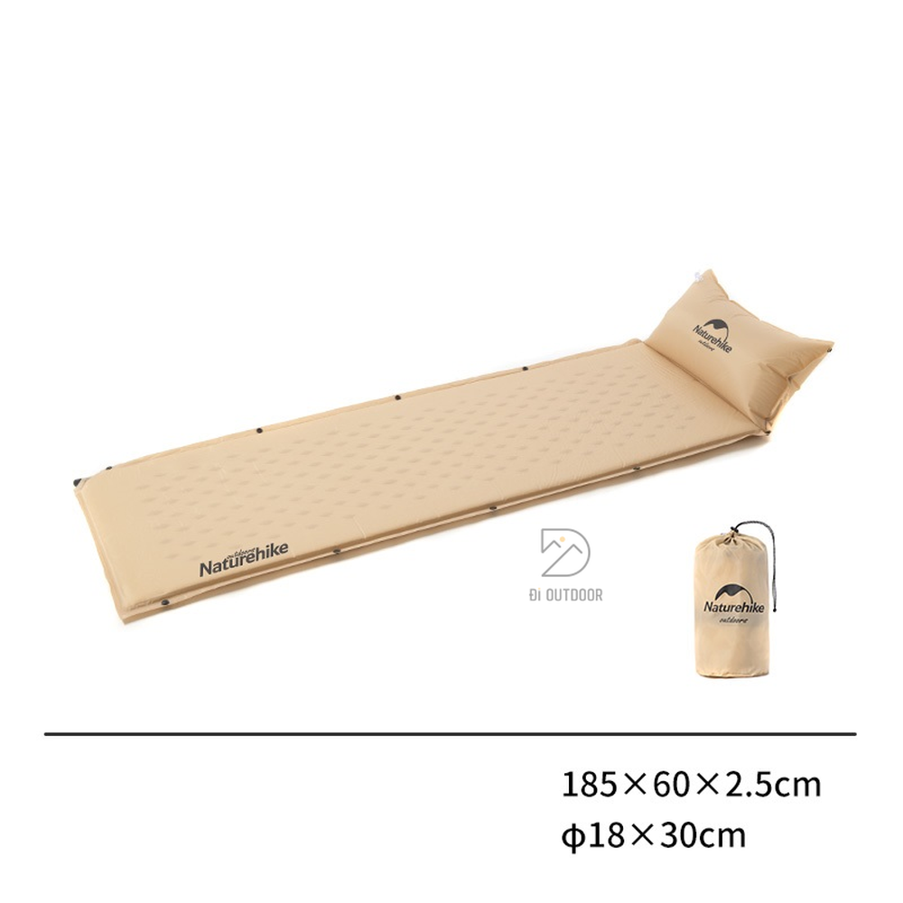 Đệm Hơi Liền Gối Một Người Naturehike Dành Cho Văn Phòng, Du Lịch, Dã Ngoại NH15Q002-D