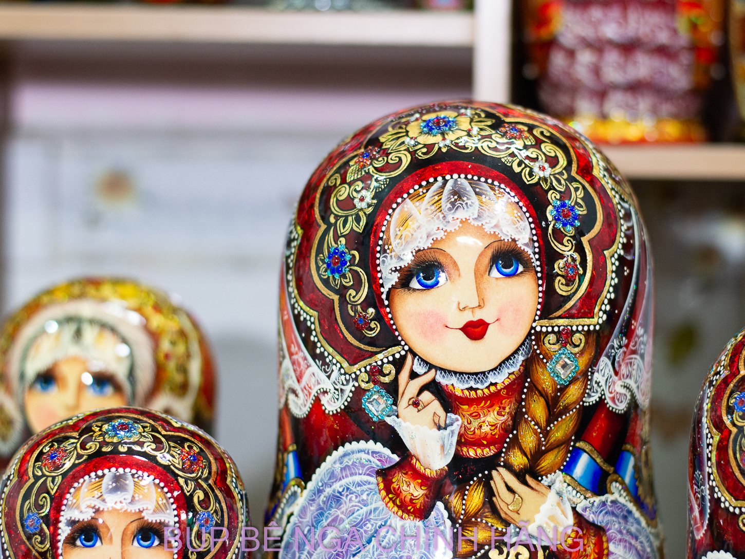 BỘ BÚP BÊ NGA MATRYOSHKA CAO CẤP CỠ LỚN 15 LỚP 35CM HOA VĂN "PHONG CẢNH SAINT PETERSBURG" CỰC ĐẸP VÀ SANG TRỌNG