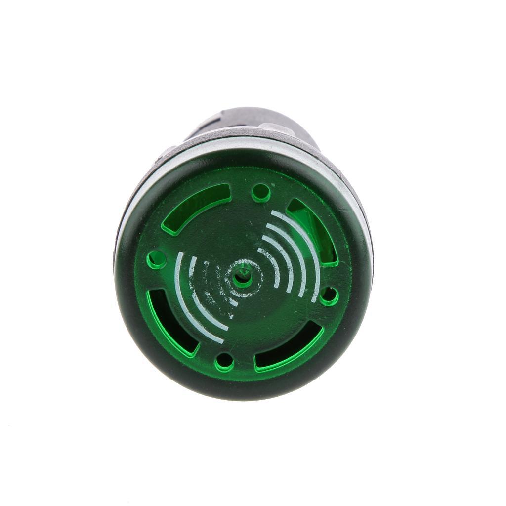 3X 1pc 12V 22mm Flash Light Green LED Beep Indicator -22SM