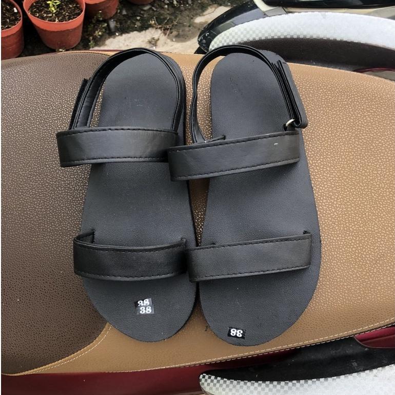 sandal đồng nai dép quai hậu nam và nữ ( đế đen quai đen ) size từ 35 nữ đến 43 nam