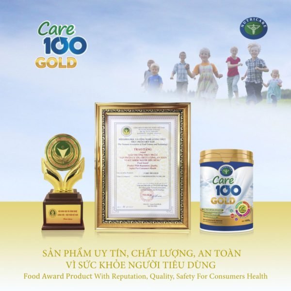 Sữa Nutricare Care 100 Gold cho trẻ biếng ăn suy dinh dưỡng 1-10 tuổi (900g)