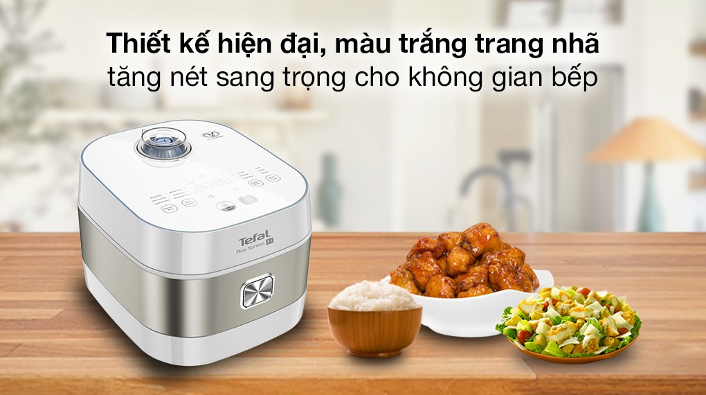 Nồi cơm điện cao tần Tefal 1.5 lít RK762168 Công suất 1200W, 14 chế độ nấu cơm cháo - Hàng chính hãng