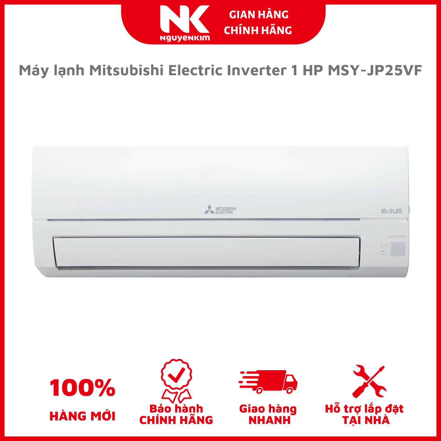 Máy lạnh Mitsubishi Electric Inverter 1 HP MSY-JP25VF - Hàng Chính Hãng [Giao hàng toàn quốc]