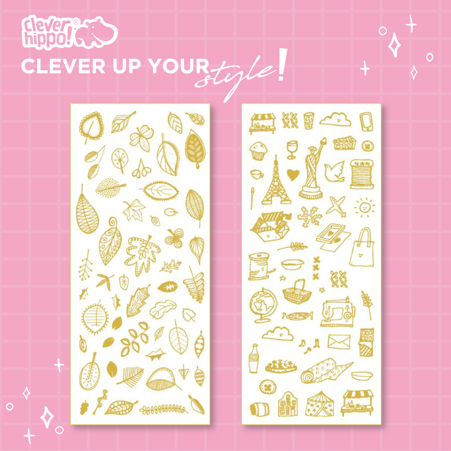 Bộ Sticker CLEVERHIPPO Lấp Lánh STICKER01/GOLDEN