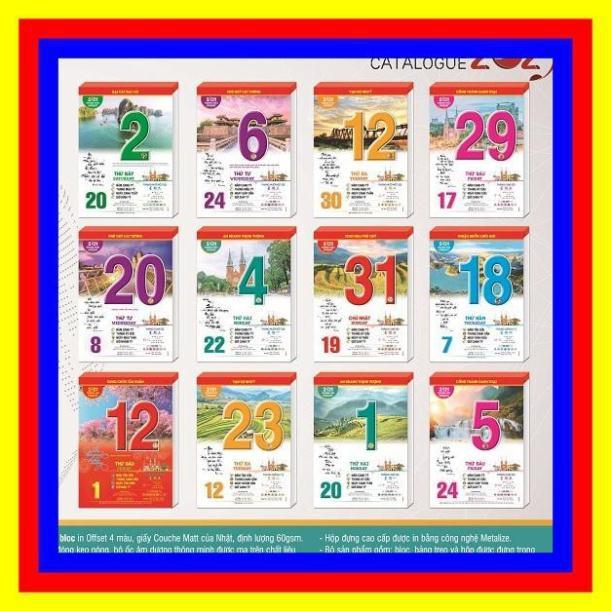 Lịch 2023, lịch treo tường 2023, lịch bloc 2023, cuốn lịch 2023, lich tết 2023, Lịch BLOC 2023 Đại Việt Á Cực Đại 25 x 35 Hương Sắc Việt Nam