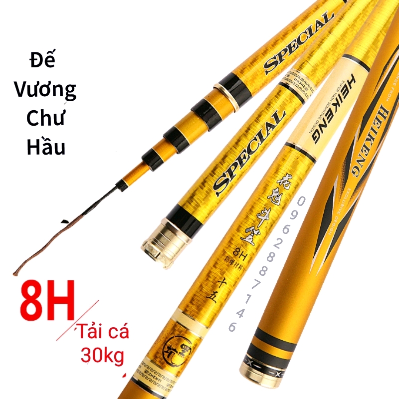 Cần câu tay Đế Vương Chư Hầu 8H siêu tải chuyên săn hàng