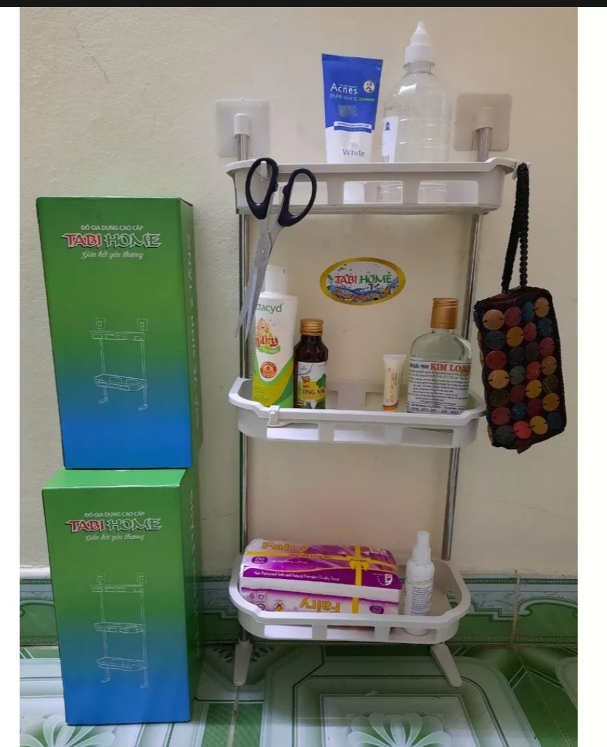 Kệ Nhà Tắm Kệ Để Đồ Phòng-Tắm Kệ Nhà Vệ Sinh Toilet-Kệ Để Bồn Cầu 3Tầng-Kệ Để Đồ Sau