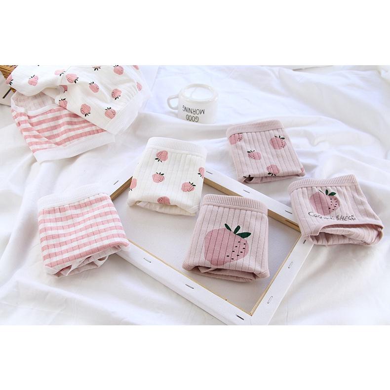 Quần lót cotton quả dâu cute co dãn 4 chiều được chọn màu chọn mẫu Q4