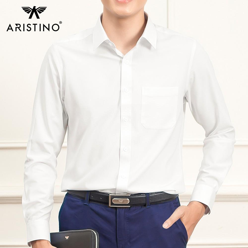 Áo sơ mi trắng dài tay Aristino ALSR19 phom Regular fit