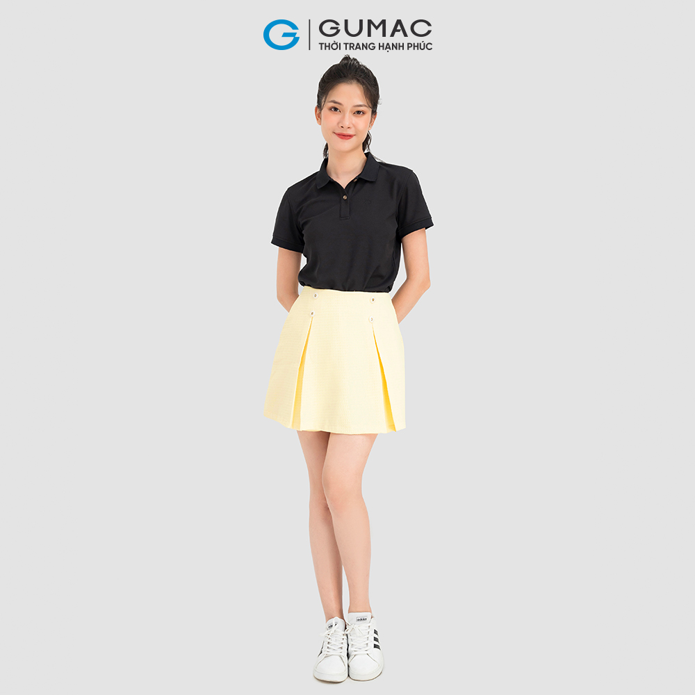 Áo polo nữ GUMAC ATC08004 phối nút nhiều màu