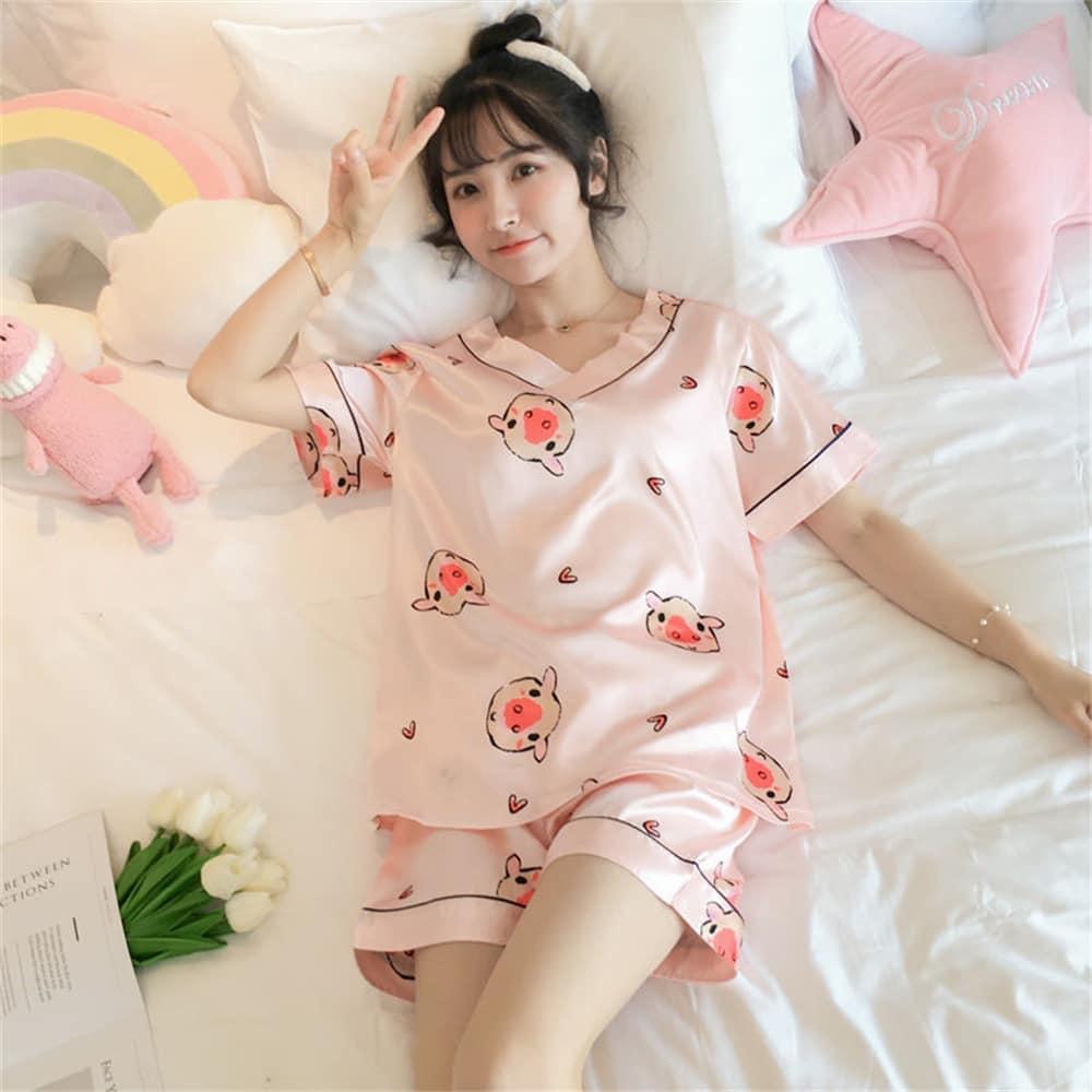 Bộ lụa, pijama mặc nhà mùa hè cho nữ 2022