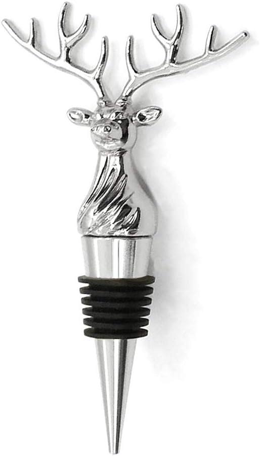 Nút Bịt Chai Hình Đầu Hươu - Nút Bịt Chai Rượu, Nút Tiết Kiệm Rượu Có Thể Tái Sử Dụng Mới Lạ, Nút Nút Nút Rượu Sâm Banh Giáng Sinh Để Niêm Phong Rượu Đã Mở