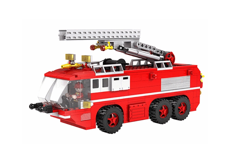 Đồ Chơi Lắp Ráp Phát Triển Trí Tuệ - Xe Cứu Hỏa COGO No.3615