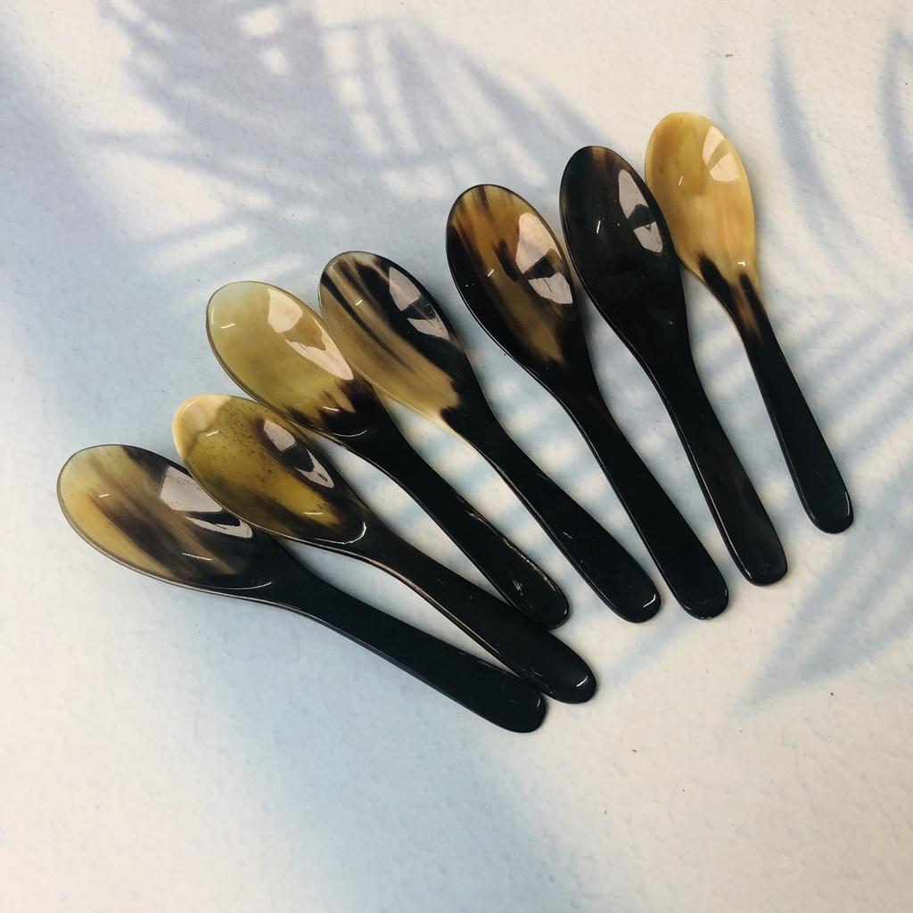 Thìa/Muỗng Sừng Vàng 12cm, Thìa Ăn Cơm, Chè, Phụ Kiện Nhà Bếp An Toàn Cho Sức Khỏe