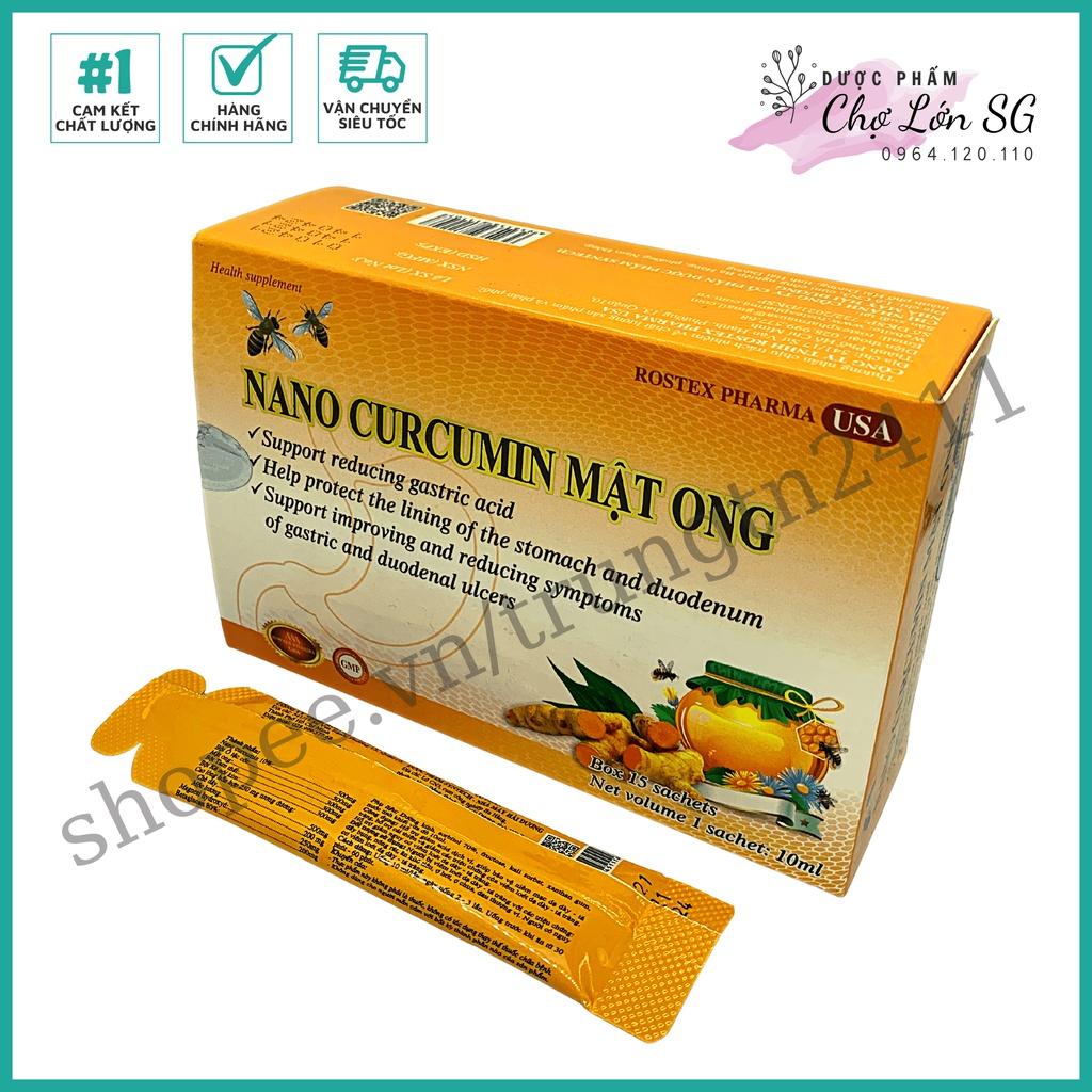 Dung dịch nghệ NANO CURCUMIN MẬT ONG giảm acid, cải thiện các triệu chứng về dạ dày – Hộp 15 gói