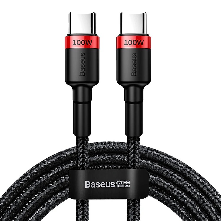 Dây Cáp Sạc Nhanh 100W Chuẩn Pd 2.0 Type C To Type - C Qc 3.0 Hiệu Baseus Cafule Type C To Type C Cho Ipad Pro 2018 2020 Samsung Huawei Xiaomi Tablet Macbook Laptop Type C - Hàng Nhập Khẩu - Đen Đo