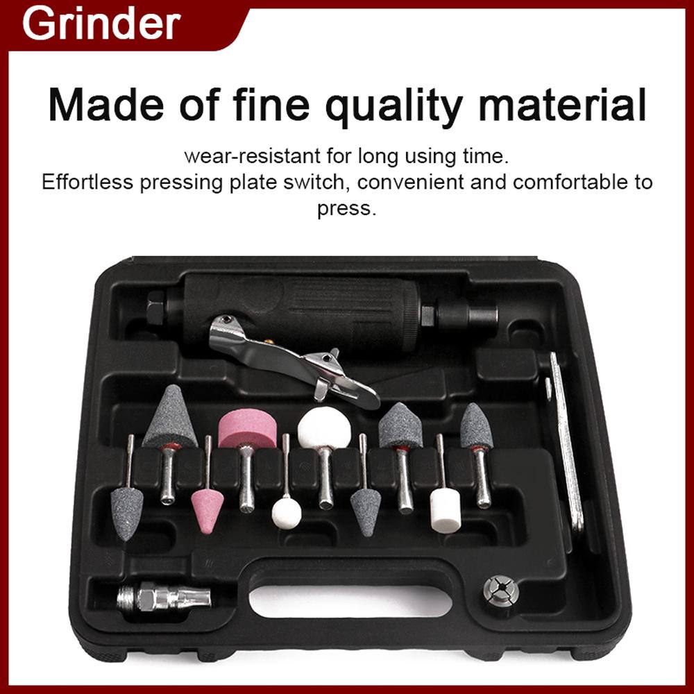 Portable Pneumatic Grinder Mini Engraving Tool Set Handheld Polishing Machine 1/4in Air Grinding Machine