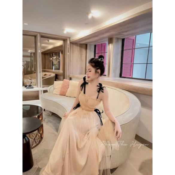 ĐẦM CÔNG CHÚA PHỐI VOAN CÓ LÓT ĐÍNH NƠ
