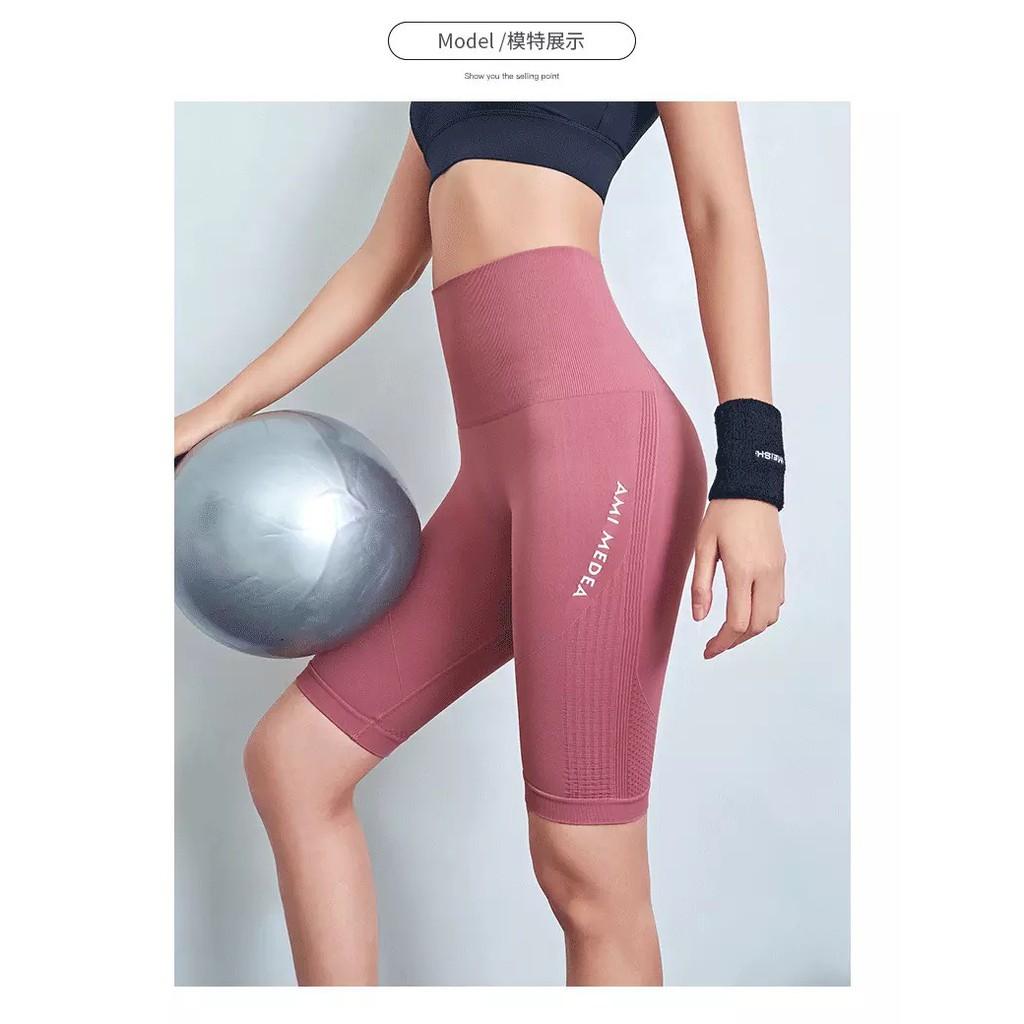 Quần lửng AmiMedea tập gym cạp cao, Thiết kế hiện đại nâng mông !