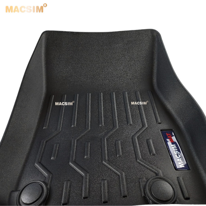 Thảm lót sàn xe ô tô Mazda CX3 màu đen trơn Nhãn hiệu Macsim chất liệu nhựa TPV cao cấp - 2 hàng ghế