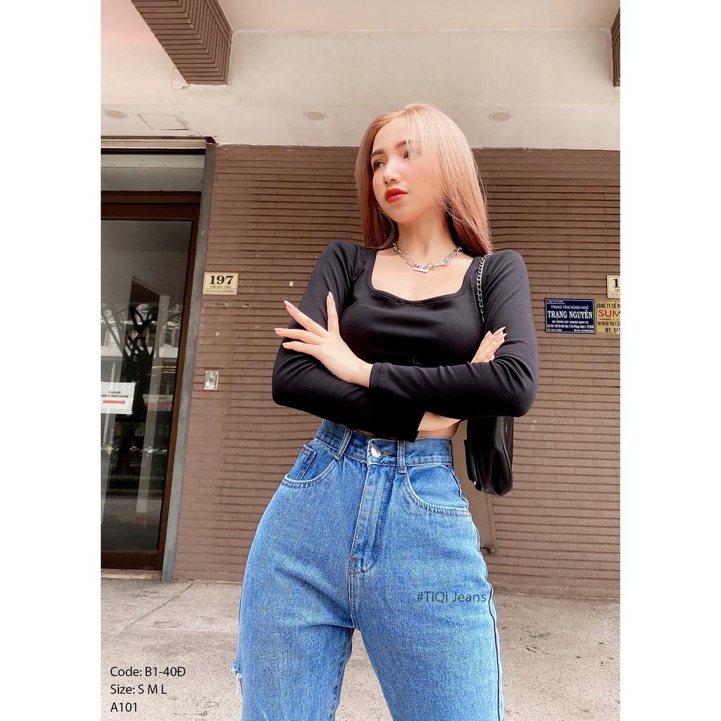 Quần Baggy Rách 2 Bên Kiểu Mới Hot 2020 B1-40NX- TiQi Jeans