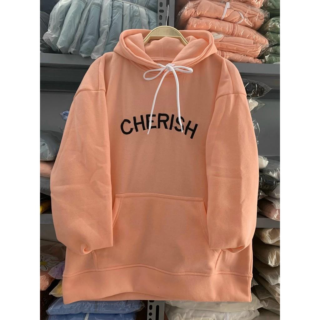 Áo Hoodie Chống Nắng unisex ulzzang Có 5 Màu, Dành cho nam và nữ In Hình CHERICH nỉ ngoại form rộng