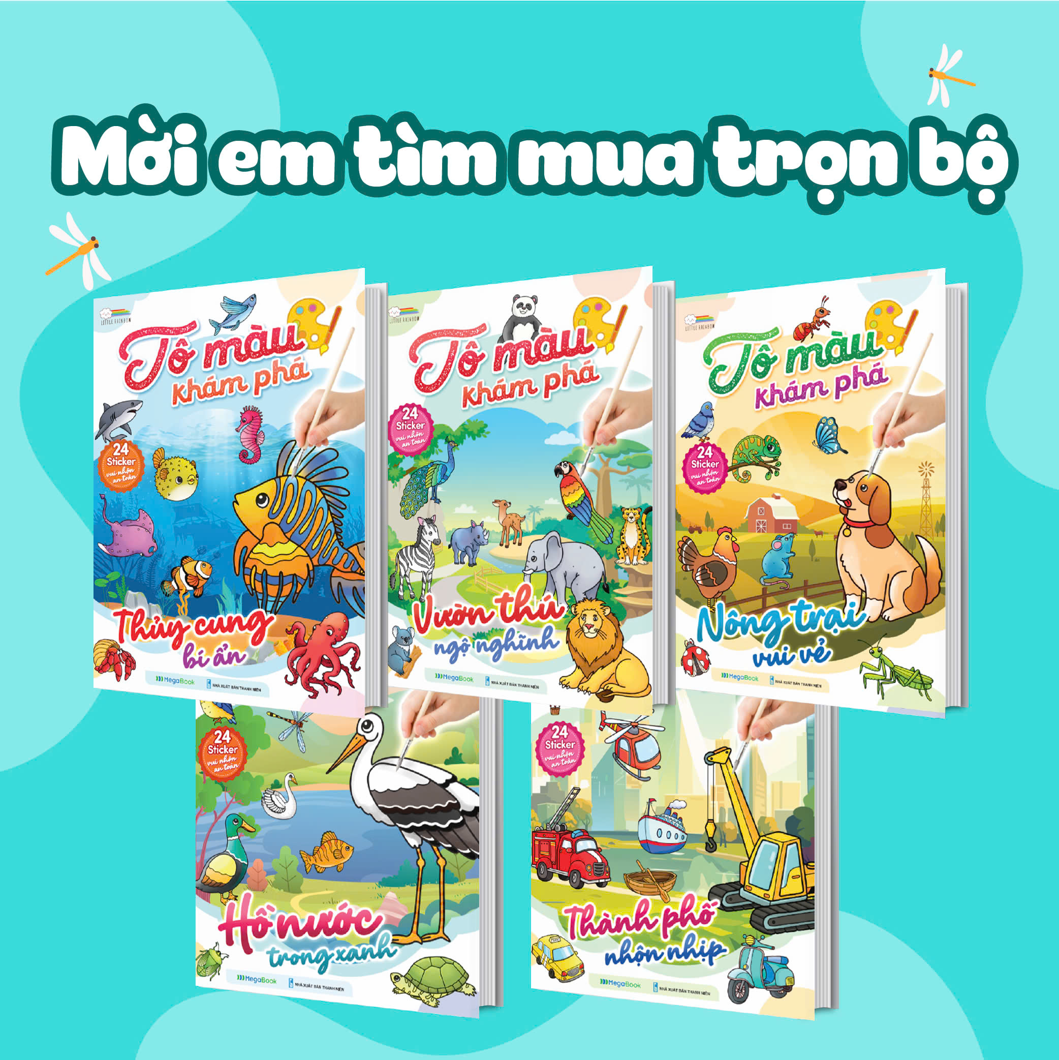 Sách Tô màu khám phá - Hồ nước trong xanh