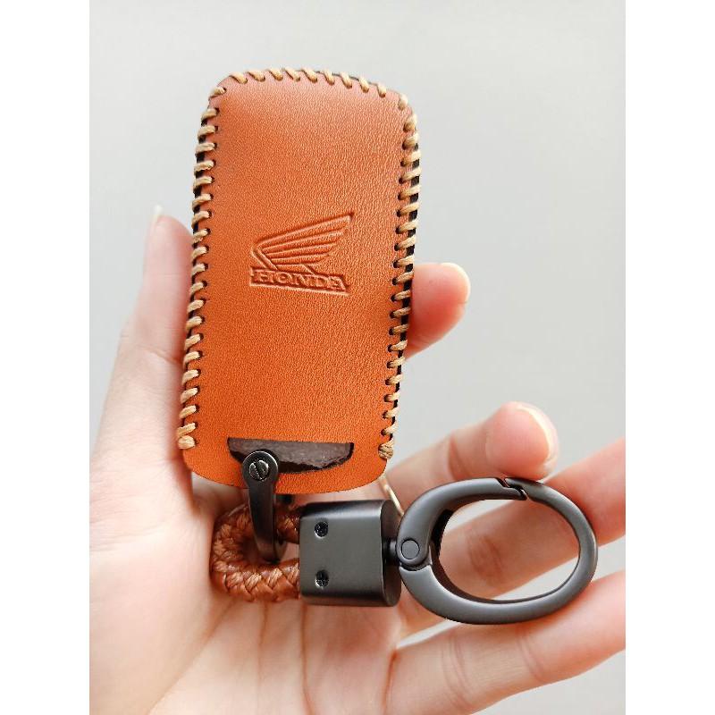 Vỏ bọc chìa khóa dành cho xe máy Honda Airblade+ lead+vision loại 2 nút.bọc khóa da bò