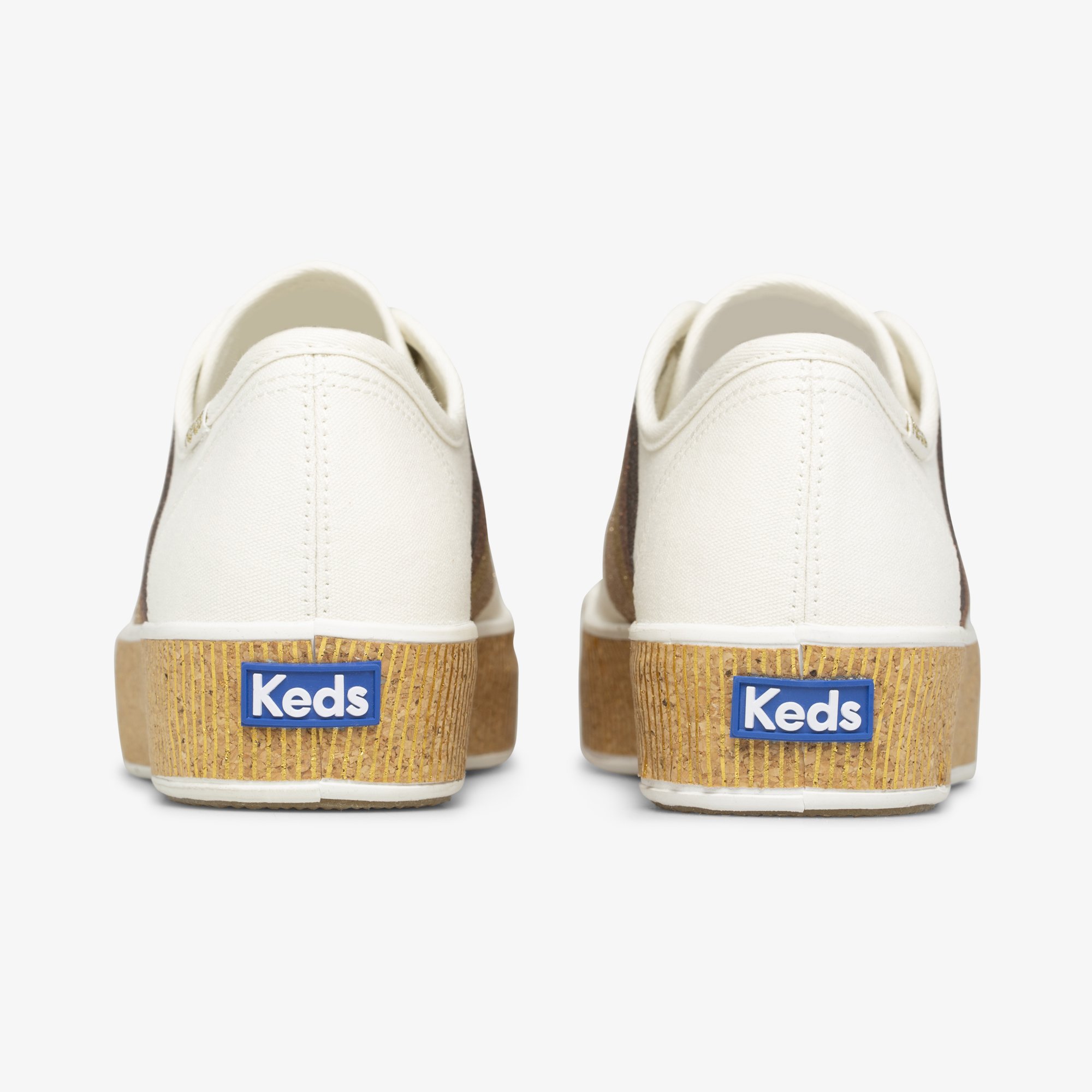 Giày Thể Thao Keds Nữ- Triple Kick Glitter Deco Canvas White- KD065997