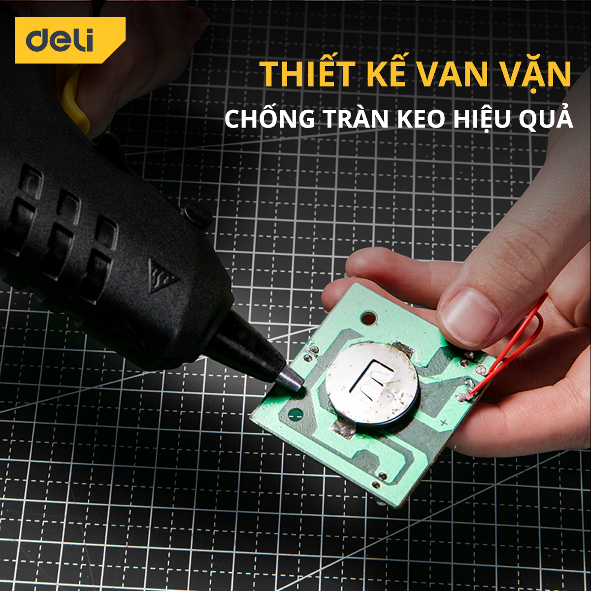 Thiết Bị Máy Bắn Keo Deli Cao Cấp Chính Hãng Công Suất Lớn 40W - Nhỏ Gọn, An Toàn Sử Dụng - Thiết Kế Hiện Đại - DL402040