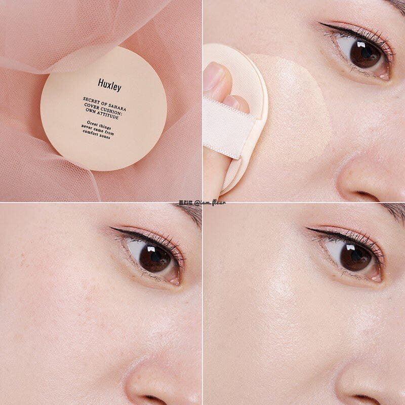 Phấn Nước Huxley Moist Cushion Own Attitude – Sand #02 (12g)