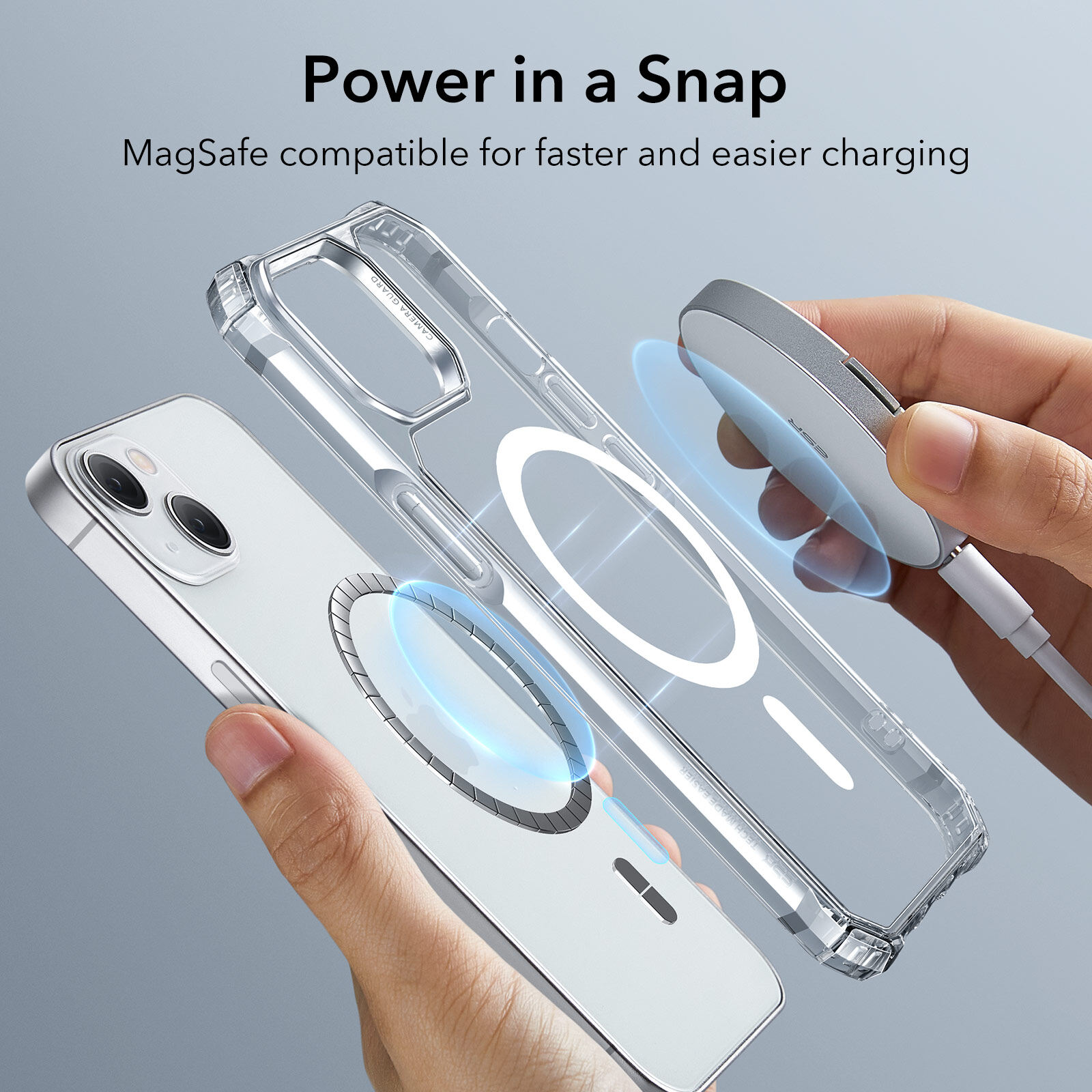 Ốp Lưng ESR Air Armor Clear Halo Lock dành cho iPhone 14 /14 Plus/ 14 Pro / 14 Pro Max - Hàng Chính Hãng