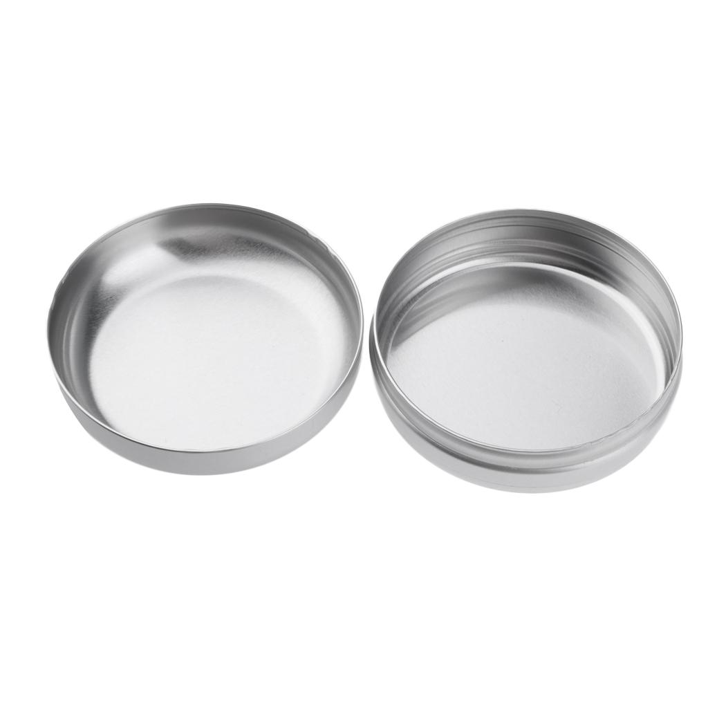 10x Smooth Round Cosmetics Lotion Cream Solid Perfume Jars Pot Case w/ Screw Cap