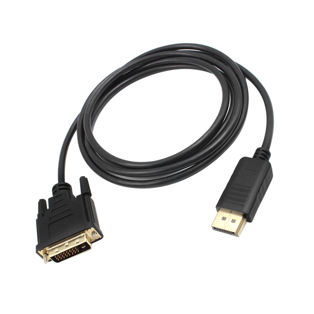 1.8M DP to DVI Adapter DisplayPort Display Port to DVI Cable Adapter Converter Male to Male Video Cable 1080P for