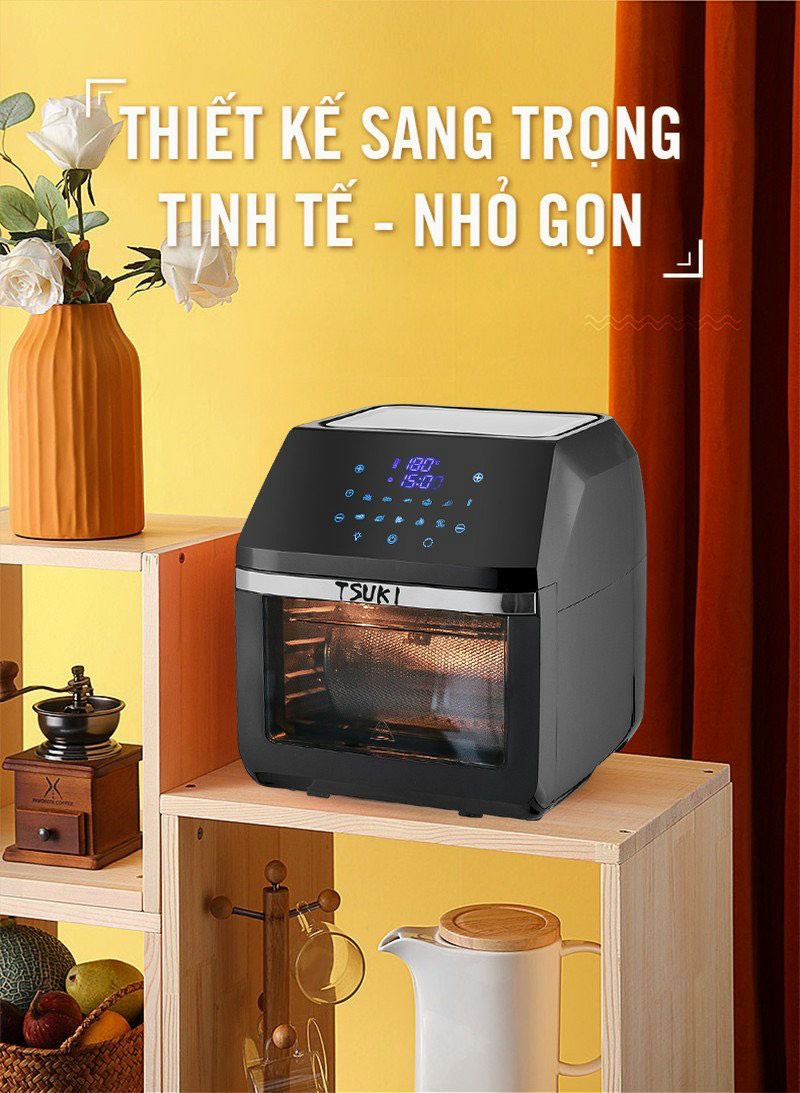 Nồi chiên không dầu 12Lit Tsuki Việt Star TSUKI-AF1201 đa năng, công suất 1700W_hàng chính hãng