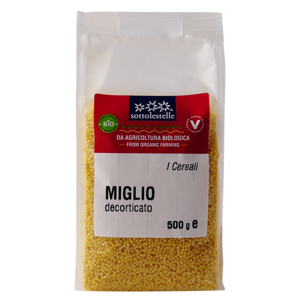 Hạt kê hữu cơ đã bóc vỏ Sottolestelle 500g Organic Millet
