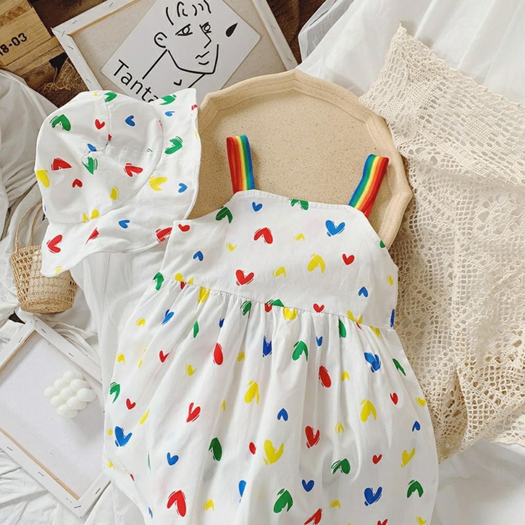 Váy Trái Tim Thô Lụa Tặng Kèm Nón 10-25kg