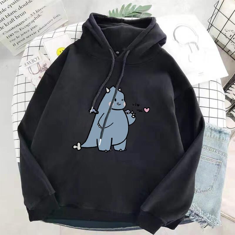 Áo Hoodie Nữ Khủng Long Thả Tim Xinh Mẫu Hoodie Túi Rộng Chất Nỉ 2 Lớp Form Dưới 60kg Siêu Đẹp