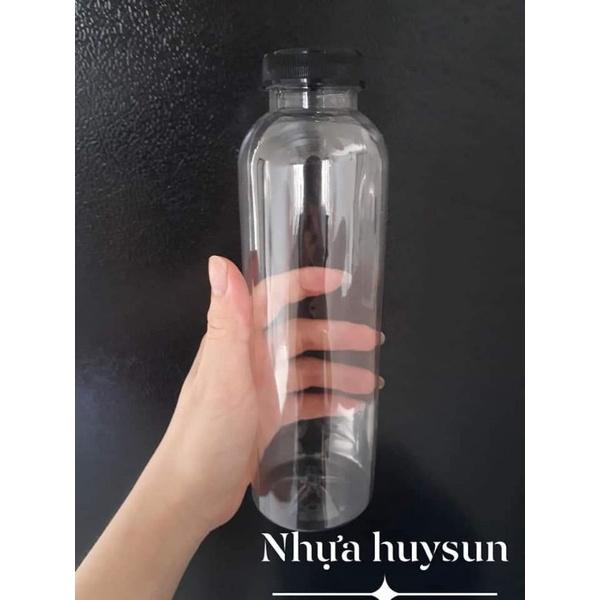 Chai Nhựa 500ML Miệng Rộng Kèm Nắp. Chai nhựa dày đẹp