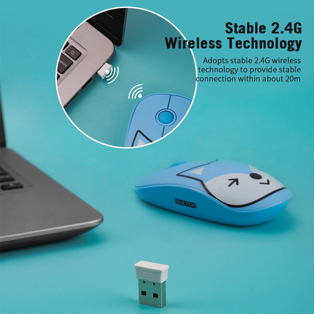 FD E680 Không Dây + Chuột Không Dây 2.4G Siêu Dễ Thương Phong Cách Hoạt Hình ABS Im Lặng Lần Bấm Thiết Tắt Tiếng Chuột Với Chuột Thảm Thấp điện Năng Tiêu Thụ