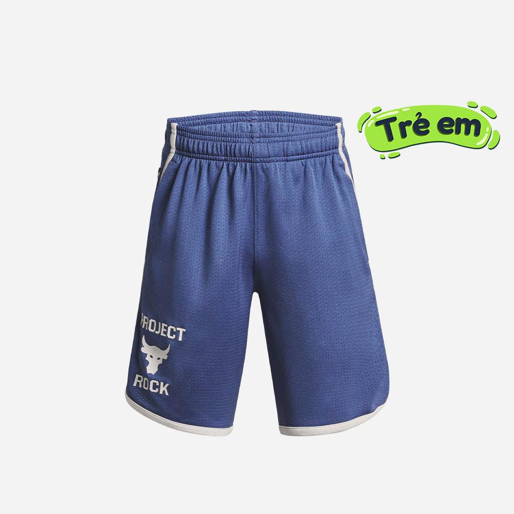 Quần ngắn thể thao bé trai Under Armour Pjt Rock Boys Mesh - 1380209-480