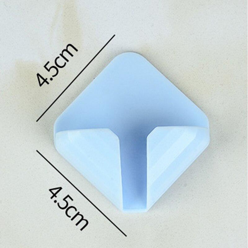 4Pcs Wall Storage Hook Power Plug Socket Hanger Holder Punch-free Transparent Strong Adhesive Hook Home Office Kitchen Bathroom