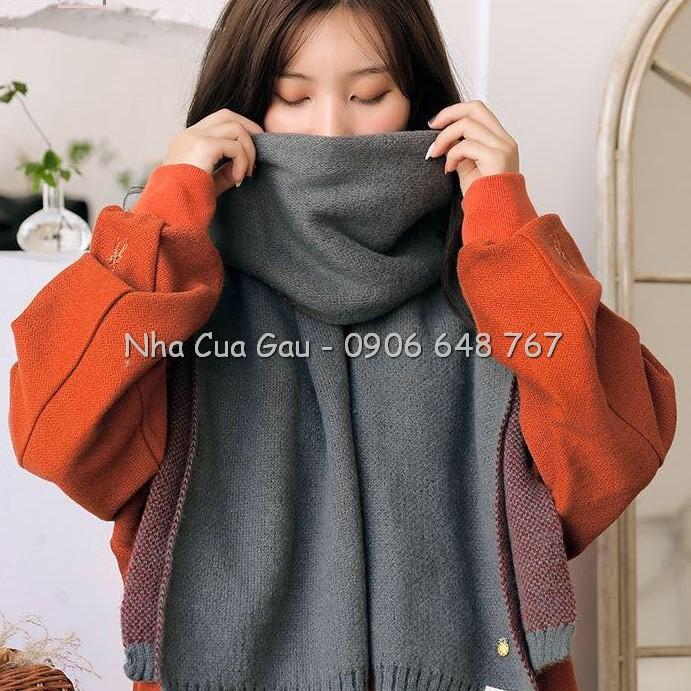 Khăn len lông 2 mặt logo quả dứa