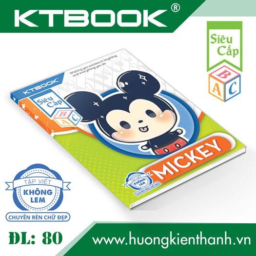 Gói 5 cuốn Tập Học Sinh Cao Cấp Siêu Cấp KTBOOK giấy trắng không lem ĐL 80 gsm - 200 trang