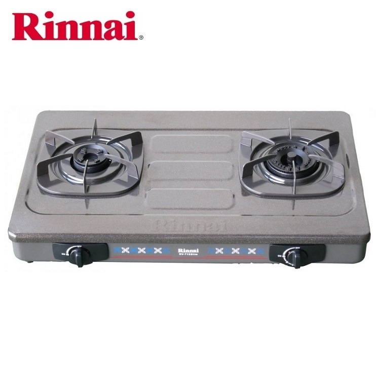 Bếp gas 7 tấc Rinnai RV-715Slim(G) - Chén đồng có đầu hâm tiết kiệm gas - Hàng Chính Hãng