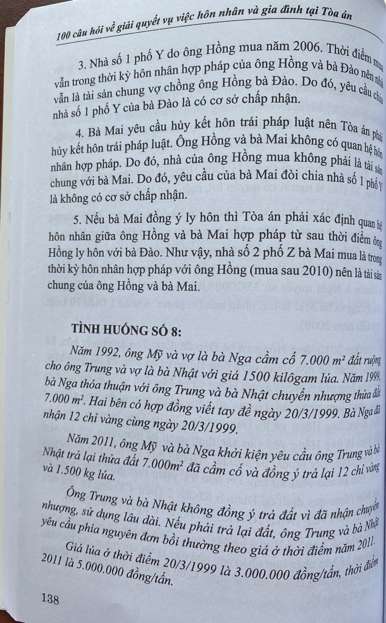 Sách - 100 Câu Hỏi Về Giải Quyết Vụ Việc Hôn Nhân Và Gia Đình Tại Tòa Án